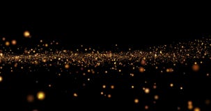 Weihnachtsgoldenes helles Glanz-Partikel bokeh loopable auf schwarzem Hintergrund Weihnachtsgoldenes helles Glanz-Partikel bokeh loopable auf schwarzem Hintergrund
