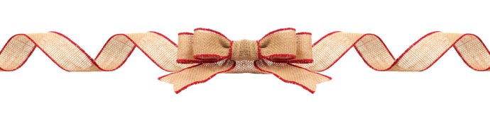 Weihnachtsgrenze mit Leinwandband mit der roten Ordnung lokalisiert Weihnachtsgrenze mit Leinwandband mit der roten Ordnung lokalisiert