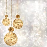Weihnachtshintergrund mit Goldkugeln stock abbildung Weihnachtshintergrund mit Goldkugeln stock abbildung