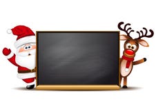 Weihnachtshintergrund Rudolph-Ren und Sankt vektor abbildung Weihnachtshintergrund Rudolph-Ren und Sankt vektor abbildung