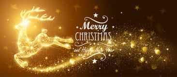 Weihnachtskarte mit Schattenbild Magie-Rotwild vektor abbildung Weihnachtskarte mit Schattenbild Magie-Rotwild vektor abbildung