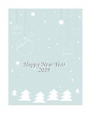 Weihnachtskartenvektor neues Jahr 2019 vektor abbildung Weihnachtskartenvektor neues Jahr 2019 vektor abbildung