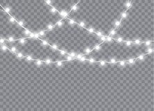 Weihnachtslichter lokalisierten realistische Gestaltungselemente vektor abbildung Weihnachtslichter lokalisierten realistische Gestaltungselemente vektor abbildung