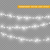 Weihnachtslichter lokalisierten realistische Gestaltungselemente Weihnachtslichter lokalisierten realistische Gestaltungselemente