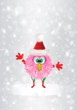 Weihnachtslustiges Karikatur-Rosa-haariges Gesicht vektor abbildung Weihnachtslustiges Karikatur-Rosa-haariges Gesicht vektor abbildung