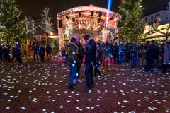 Weihnachtsmarkt im Kiez, Reeperbahn, Hamburg, Deutschland stockfotografie Weihnachtsmarkt im Kiez, Reeperbahn, Hamburg, Deutschland stockfotografie