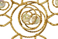 Weihnachtsverzierung - goldener Auszug, auf Weiß lizenzfreie stockbilder Weihnachtsverzierung - goldener Auszug, auf Weiß lizenzfreie stockbilder