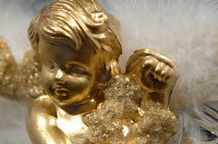 Weihnachtsverzierung - goldener Engel, Teil V lizenzfreies stockbild Weihnachtsverzierung - goldener Engel, Teil V lizenzfreies stockbild