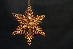Weihnachtsverzierung - goldener Stern stockfotografie Weihnachtsverzierung - goldener Stern stockfotografie