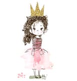 Weinig leuke prinses royalty-vrije illustratie Weinig leuke prinses royalty-vrije illustratie