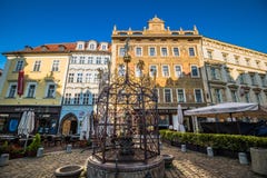 Weinig vierkant in Praag, Tsjechische Republiek Royalty-vrije Stock Foto's Weinig vierkant in Praag, Tsjechische Republiek Royalty-vrije Stock Foto's