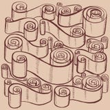 Weinlesebänder und -rollen Grafische Illustrationen lizenzfreie abbildung Weinlesebänder und -rollen Grafische Illustrationen lizenzfreie abbildung