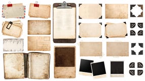 Weinlesepapierblätter, Buch, alte Fotorahmen und Ecken, antiqu Weinlesepapierblätter, Buch, alte Fotorahmen und Ecken, antiqu