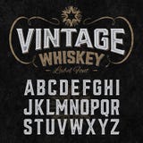 Weinlesewhisky-Aufkleberguß mit Stichprobenplan vektor abbildung Weinlesewhisky-Aufkleberguß mit Stichprobenplan vektor abbildung