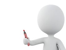 weiße Person 3d mit Markierung vektor abbildung weiße Person 3d mit Markierung vektor abbildung