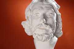 Weiße Skulptur eines Kopfes in der antiken Art stockfotografie Weiße Skulptur eines Kopfes in der antiken Art stockfotografie