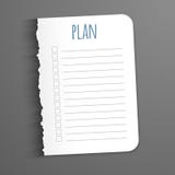 Weißes Blatt mit Aufschriftplan Zerrissen einem leeren Blatt Papier, zum der abgeschlossenen Aufgaben zu notieren Auch im corel a Stockfoto Weißes Blatt mit Aufschriftplan Zerrissen einem leeren Blatt Papier, zum der abgeschlossenen Aufgaben zu notieren Auch im corel a Stockfoto