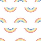 Weißes Muster mit farbigen Regenbogen stock abbildung Weißes Muster mit farbigen Regenbogen stock abbildung