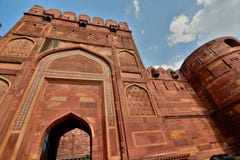 Wejściowa brama Agra Fort Agra, Uttar Pradesh indu Obraz Royalty Free Wejściowa brama Agra Fort Agra, Uttar Pradesh indu Obraz Royalty Free