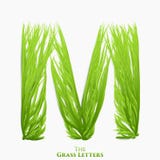 Wektor listowy soczysty trawy abecadło M Zielony M symbolu składać się z narastająca trawa Realistyczny abecadło organicznie Obrazy Stock Wektor listowy soczysty trawy abecadło M Zielony M symbolu składać się z narastająca trawa Realistyczny abecadło organicznie Obrazy Stock