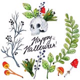 Wektorowa akwareli ilustracja dla Szczęśliwego Halloween ilustracja wektor Wektorowa akwareli ilustracja dla Szczęśliwego Halloween ilustracja wektor