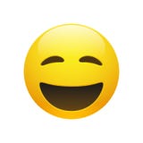 Wektorowa Emoji smiley żółta twarz z zamkniętymi oczami ilustracja wektor Wektorowa Emoji smiley żółta twarz z zamkniętymi oczami ilustracja wektor