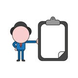 Wektorowa ilustracja biznesmena charakteru mienia schowek w ilustracja wektor Wektorowa ilustracja biznesmena charakteru mienia schowek w ilustracja wektor