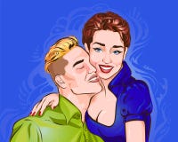 Wektorowa ilustracja przedstawia kilka kochanków ilustracja wektor Wektorowa ilustracja przedstawia kilka kochanków ilustracja wektor