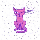 Wektorowa ilustracja śliczna ręka rysujący kreskówka biały kot z otwartymi rękami, szczęśliwa twarz, pisze list bezpłatnych uściś ilustracja wektor Wektorowa ilustracja śliczna ręka rysujący kreskówka biały kot z otwartymi rękami, szczęśliwa twarz, pisze list bezpłatnych uściś ilustracja wektor