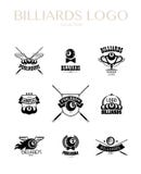 Wektorowa kolekcja bilardowy logo Zdjęcia Royalty Free Wektorowa kolekcja bilardowy logo Zdjęcia Royalty Free