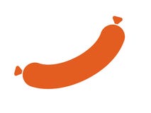 Wektorowa logo kiełbasa na białym tle royalty ilustracja Wektorowa logo kiełbasa na białym tle royalty ilustracja