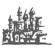 Wektorowa ręka rysująca ilustracja kasztel na białym tle ilustracja wektor Wektorowa ręka rysująca ilustracja kasztel na białym tle ilustracja wektor