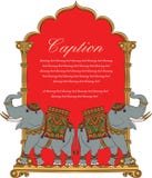 Wektorowa sztuka królewski słoń w indyjskim sztuka stylu royalty ilustracja Wektorowa sztuka królewski słoń w indyjskim sztuka stylu royalty ilustracja