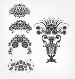 Wektorowego wiktoriański projekta elementów kwiatu wazy kolekcji barokowy bukiet ilustracja wektor Wektorowego wiktoriański projekta elementów kwiatu wazy kolekcji barokowy bukiet ilustracja wektor