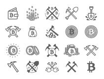 Wektorowy ilustracyjny pojęcie górnika bitcoin waluty crypto symbol Czerń na białym tle ilustracji Wektorowy ilustracyjny pojęcie górnika bitcoin waluty crypto symbol Czerń na białym tle ilustracji