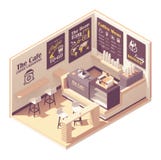 Wektorowy isometric mały coffeehouse ilustracja wektor Wektorowy isometric mały coffeehouse ilustracja wektor