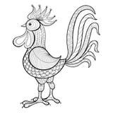 Wektorowy kogut, kogut, nowego roku 2017 symbol, zentangle domowy f royalty ilustracja Wektorowy kogut, kogut, nowego roku 2017 symbol, zentangle domowy f royalty ilustracja