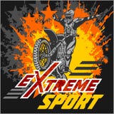 Wektorowy krańcowy sport - moto emblemat ilustracji Wektorowy krańcowy sport - moto emblemat ilustracji