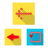 Wektorowy projekt elementu i strzała znak Set elementu i kierunku wektoru ikona dla zapasu royalty ilustracja Wektorowy projekt elementu i strzała znak Set elementu i kierunku wektoru ikona dla zapasu royalty ilustracja