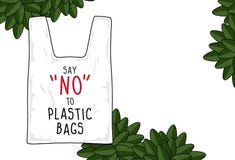 Wektoru znak, mówić nie plastikowi worki ilustracja wektor Wektoru znak, mówić nie plastikowi worki ilustracja wektor