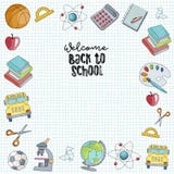 Welcome back to school hand drawn illustration. stock illustration Welcome back to school hand drawn illustration. stock illustration