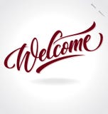 welcome hand lettering (vector)