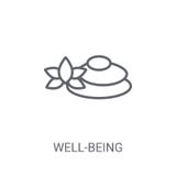 Well-being icon. Trendy Well-being logo concept on white backgro vector illustration Well-being icon. Trendy Well-being logo concept on white backgro vector illustration