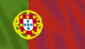Wellenartig bewegende Markierungsfahne von Portugal stock abbildung Wellenartig bewegende Markierungsfahne von Portugal stock abbildung