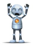 wenig Roboter heraus schreiend laut vektor abbildung wenig Roboter heraus schreiend laut vektor abbildung
