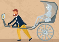 Wer für wem dient: künstliches intelect für menschliches oder menschliches für ai Wie Technologie in unserem Live beeinflußt Ein lizenzfreie abbildung Wer für wem dient: künstliches intelect für menschliches oder menschliches für ai Wie Technologie in unserem Live beeinflußt Ein lizenzfreie abbildung
