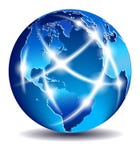 Wereld die mededeling over continenten toont Wereld die mededeling over continenten toont