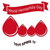 Wereldhemofilie dag 2019 17 april royalty-vrije illustratie Wereldhemofilie dag 2019 17 april royalty-vrije illustratie