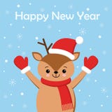 Weso?o kartka bo?onarodzeniowa z ?liczny kochanym b?d?cy ubranym zima szalika r?wnie? zwr?ci? corel ilustracji wektora ilustracja wektor Weso?o kartka bo?onarodzeniowa z ?liczny kochanym b?d?cy ubranym zima szalika r?wnie? zwr?ci? corel ilustracji wektora ilustracja wektor