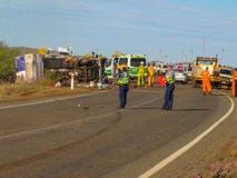 West-Australië, Pilbara 2011 - Ongeval op Wegweg 1 stock afbeeldingen West-Australië, Pilbara 2011 - Ongeval op Wegweg 1 stock afbeeldingen